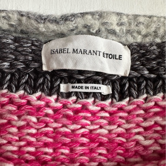 Etoile Isabel Marant Pit Striped Bateau Sweater in Fuchsia - Picture 5 of 7